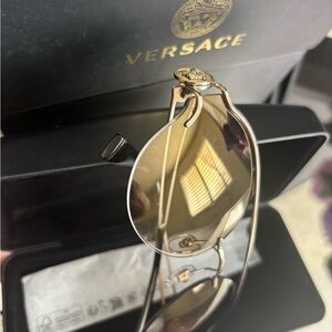 Versace Black and Gold Sunglasses